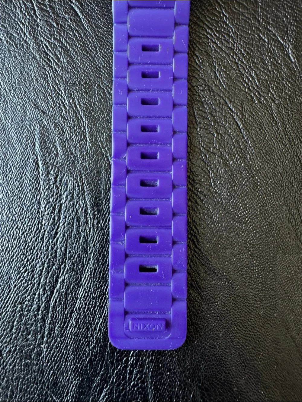 Nixon Purple Silicone The Rubber Player Watch with Teal Second Hand